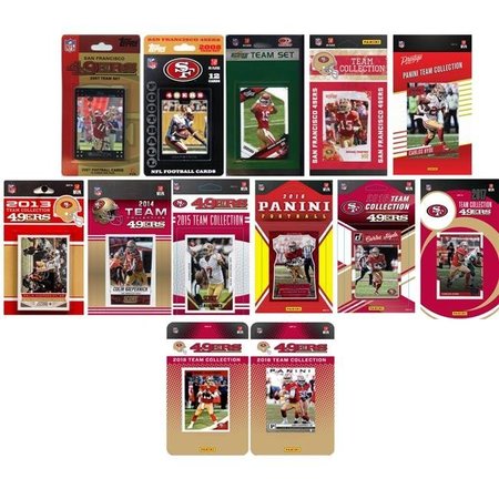 WILLIAMS & SON SAW & SUPPLY C&I Collectables 49ERS1318TS NFL San Francisco 49ers 13 Different Licensed Trading Card Team Sets 49ERS1318TS